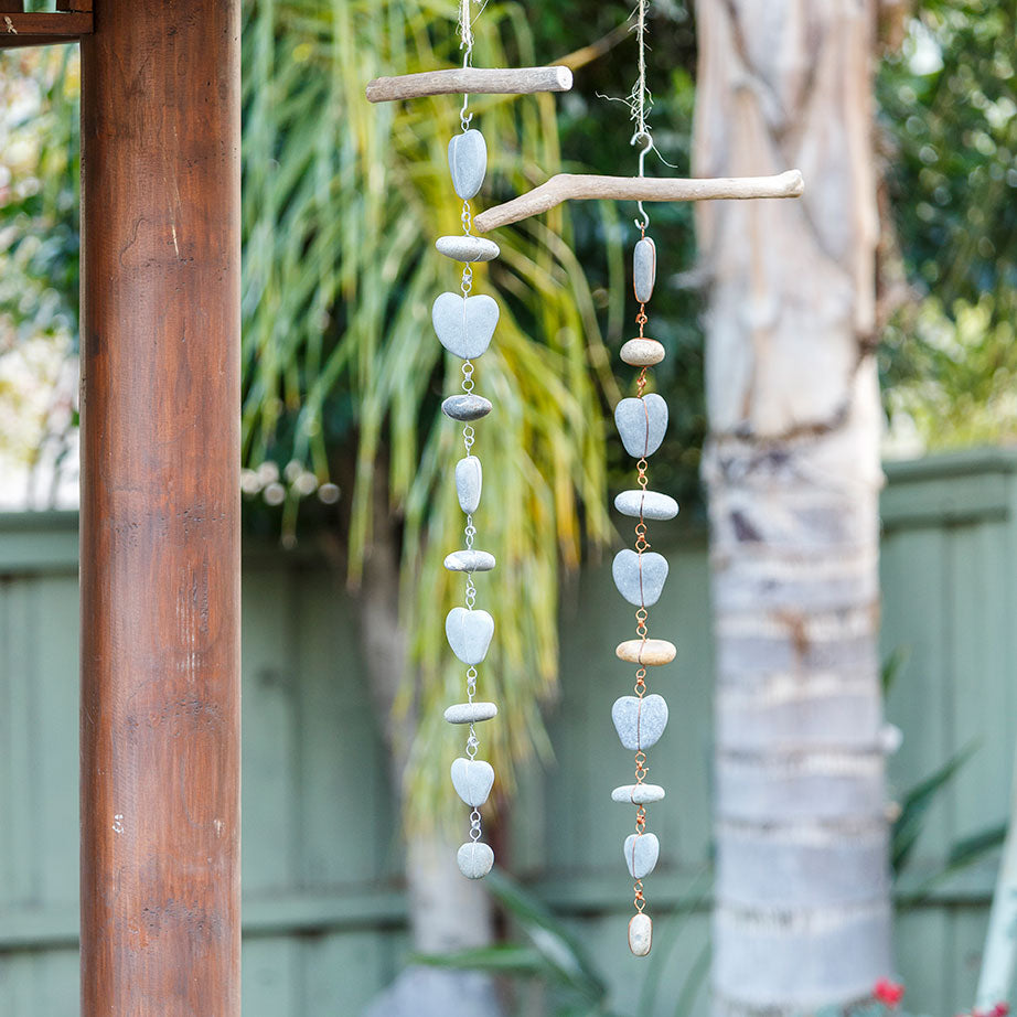 Stone Heart Garlands - Galvanized Wire Set of 4 By Garden Age Supply | Garland & Wreath | Modishstore - 1