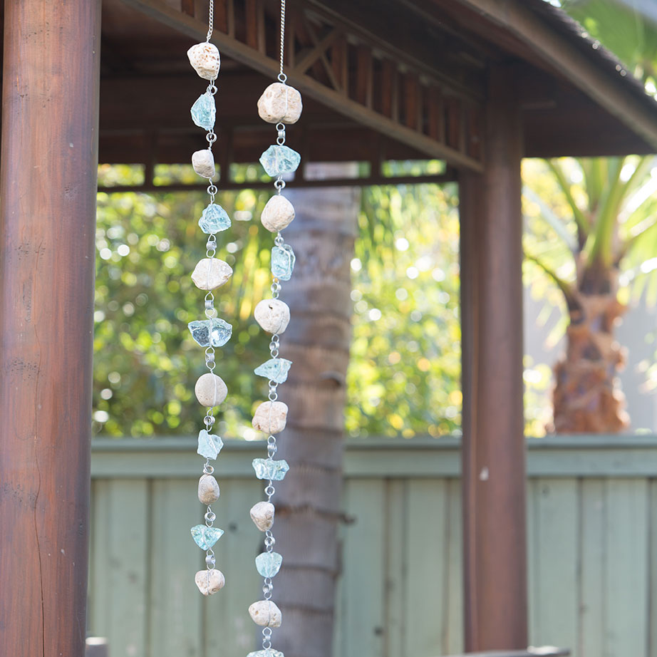 Rocky Stone & Glass Garlands Set of 4 By Garden Age Supply | Garland & Wreath | Modishstore - 1