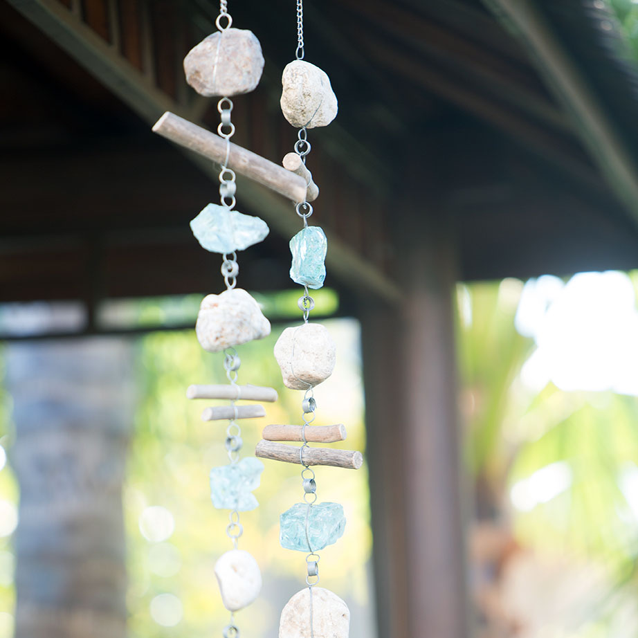 Rocky Stone & Glass Garlands w/ Driftwood Set of 4 By Garden Age Supply | Garland & Wreath | Modishstore - 4