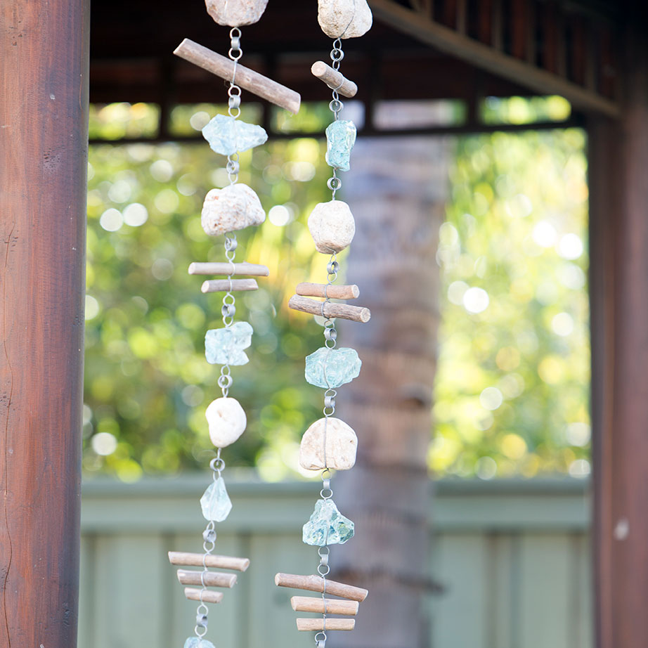 Rocky Stone & Glass Garlands w/ Driftwood Set of 4 By Garden Age Supply | Garland & Wreath | Modishstore - 2