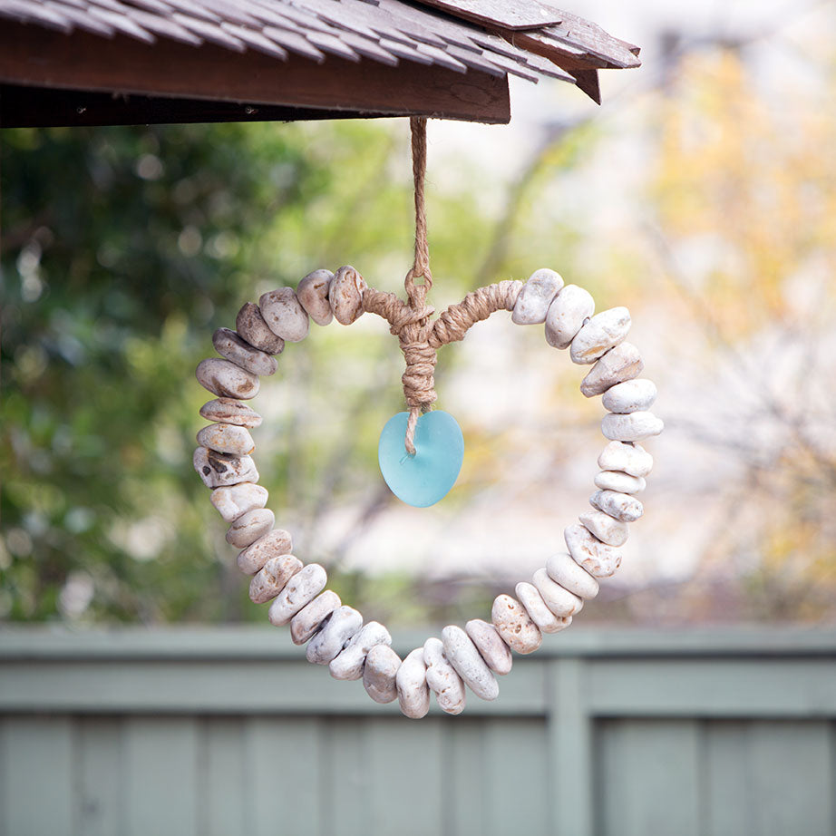 Heart Wreath with Glass Heart Set of 3 By Garden Age Supply | Sculptures | Modishstore - 1