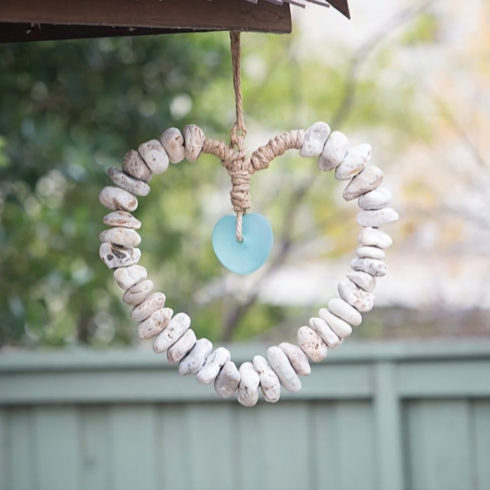 Heart Wreath with Glass Heart Set of 3 By Garden Age Supply | Sculptures | Modishstore - 3