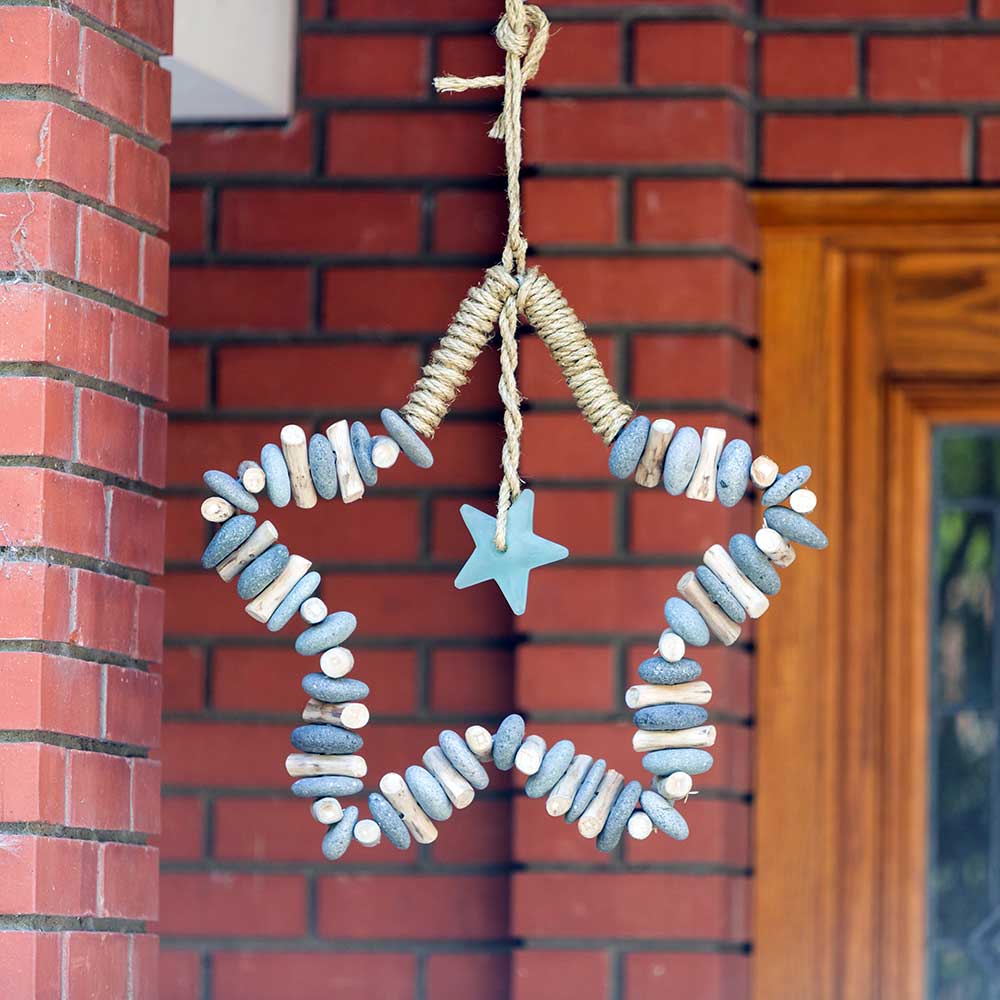 Star Wreath w/ Glass Star Set of 3 By Garden Age Supply | Sculptures | Modishstore - 1