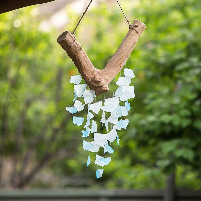 Raindrop Butterfly Mobile - Small - Aqua Set of 4 By Garden Age Supply | Garland & Wreath | Modishstore - 2