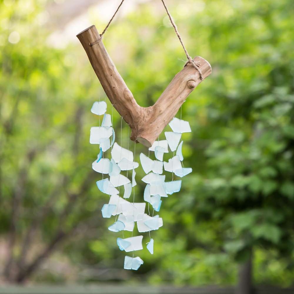 Raindrop Butterfly Mobile - Small - Aqua Set of 4 By Garden Age Supply | Garland & Wreath | Modishstore - 1