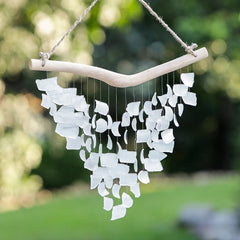 Raindrop Butterfly Mobile - Large - White Set of 4 By Garden Age Supply