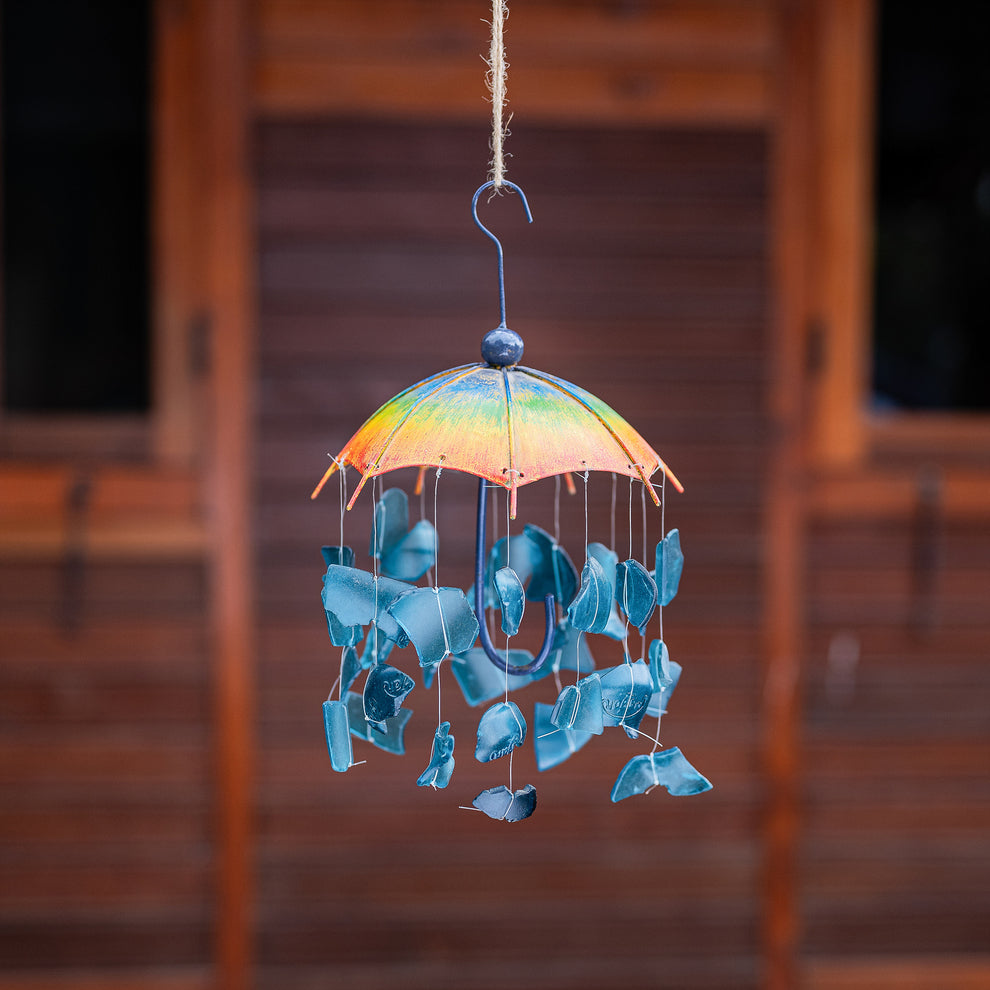 Raindrop Umbrella Mobile - Rainbow Set of 4 By Garden Age Supply | Garland & Wreath | Modishstore - 2