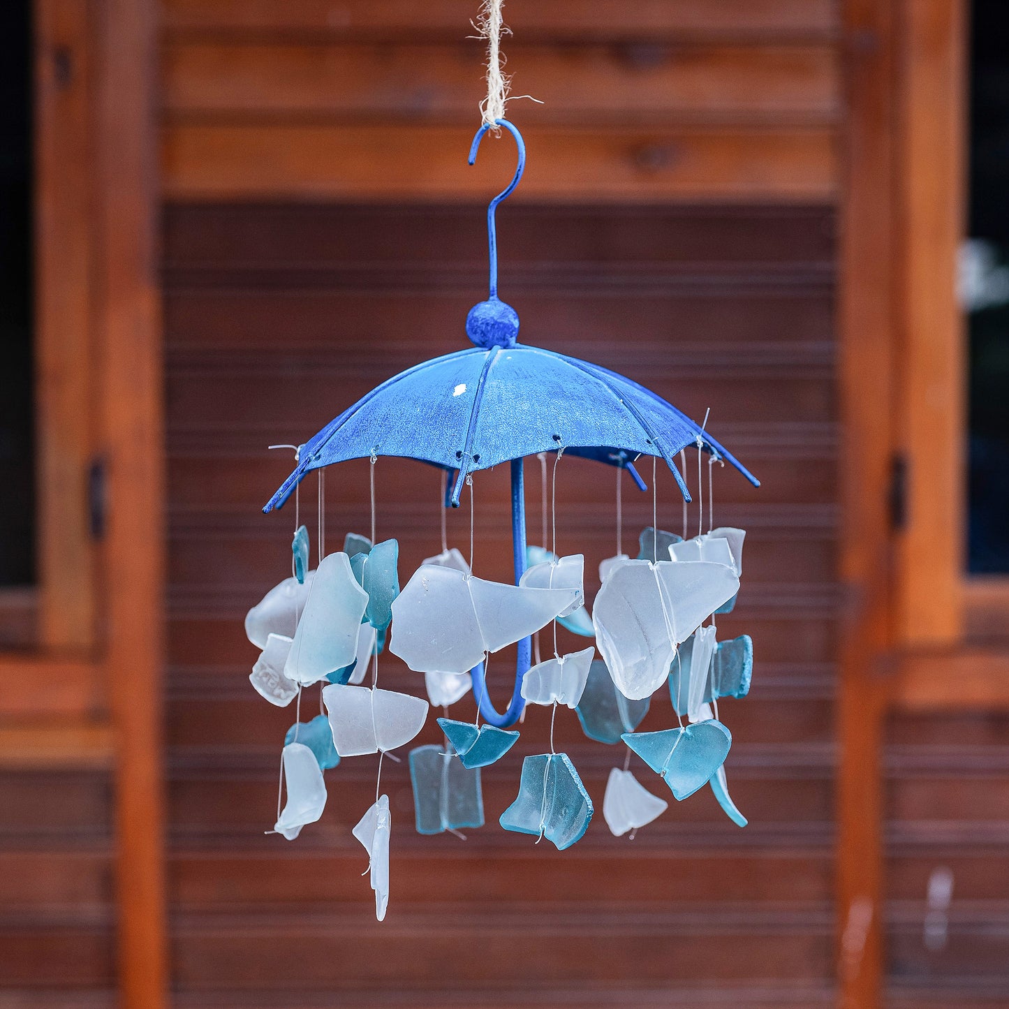 Raindrop Umbrella Mobile - Blue Set of 4 By Garden Age Supply