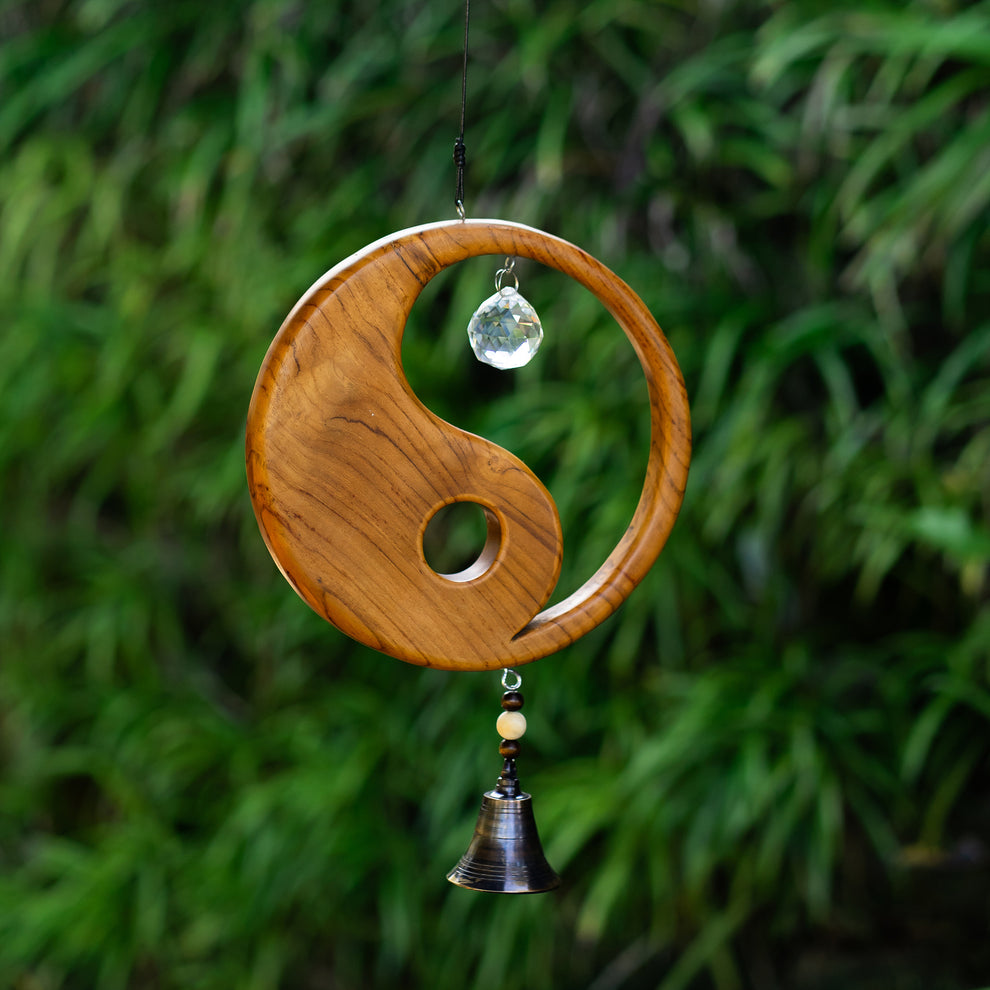 Recycled Teak Sun Catcher - YinYang Set of 2 By Garden Age Supply | Sculptures | Modishstore - 2