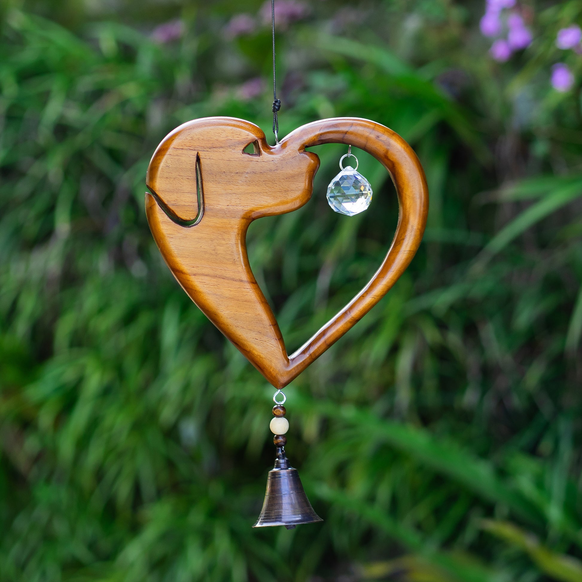 Recycled Teak Sun Catcher - Dog Set of 2 By Garden Age Supply | Sculptures | Modishstore - 1
