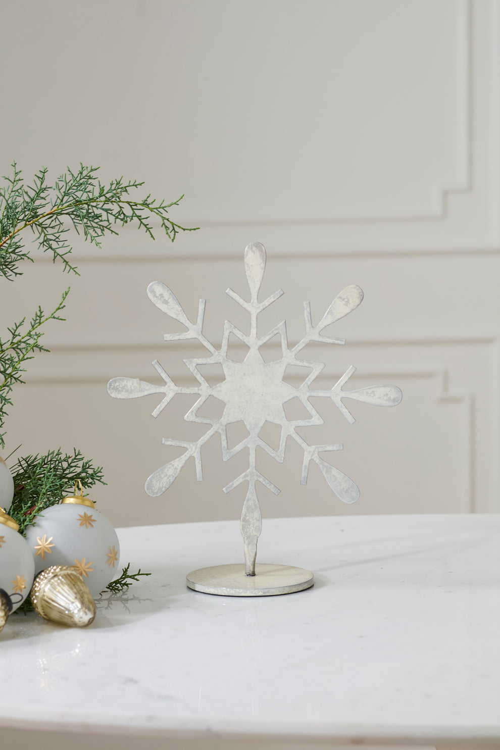 Moonlit Snowflake Stand Set of 2 By Accent Decor | Planters, Troughs & Cachepots | Modishstore - 6