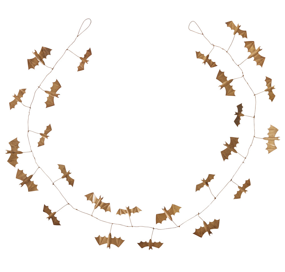 Winged Bat Garland Set of 2 By Accent Decor | Garland & Wreath | Modishstore - 2