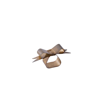Hattie Bow Napkin Ring Set of 8 By Accent Decor | Planters, Troughs & Cachepots | Modishstore - 2