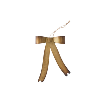 Brassy Bow Ornament Set of 8 By Accent Decor | Ornaments | Modishstore - 6