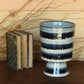 Toku Chalice, Ceramic - Indigo Stripe Set Of 4 By HomArt | Ornaments | Modishstore - 4