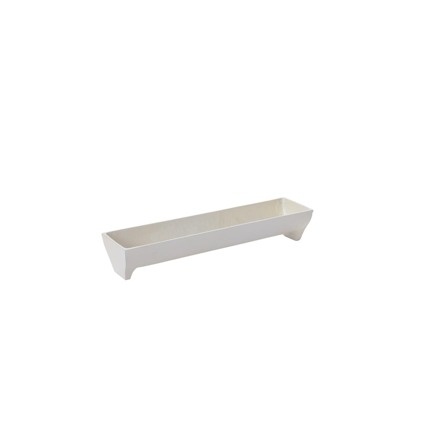 White Edison Tray Set of 2 By Accent Decor | Planters, Troughs & Cachepots | Modishstore - 2