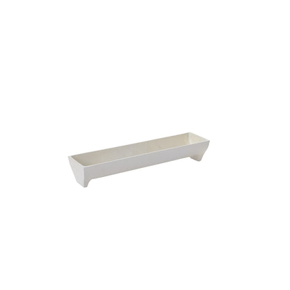 White Edison Tray Set of 2 By Accent Decor | Planters, Troughs & Cachepots | Modishstore - 2