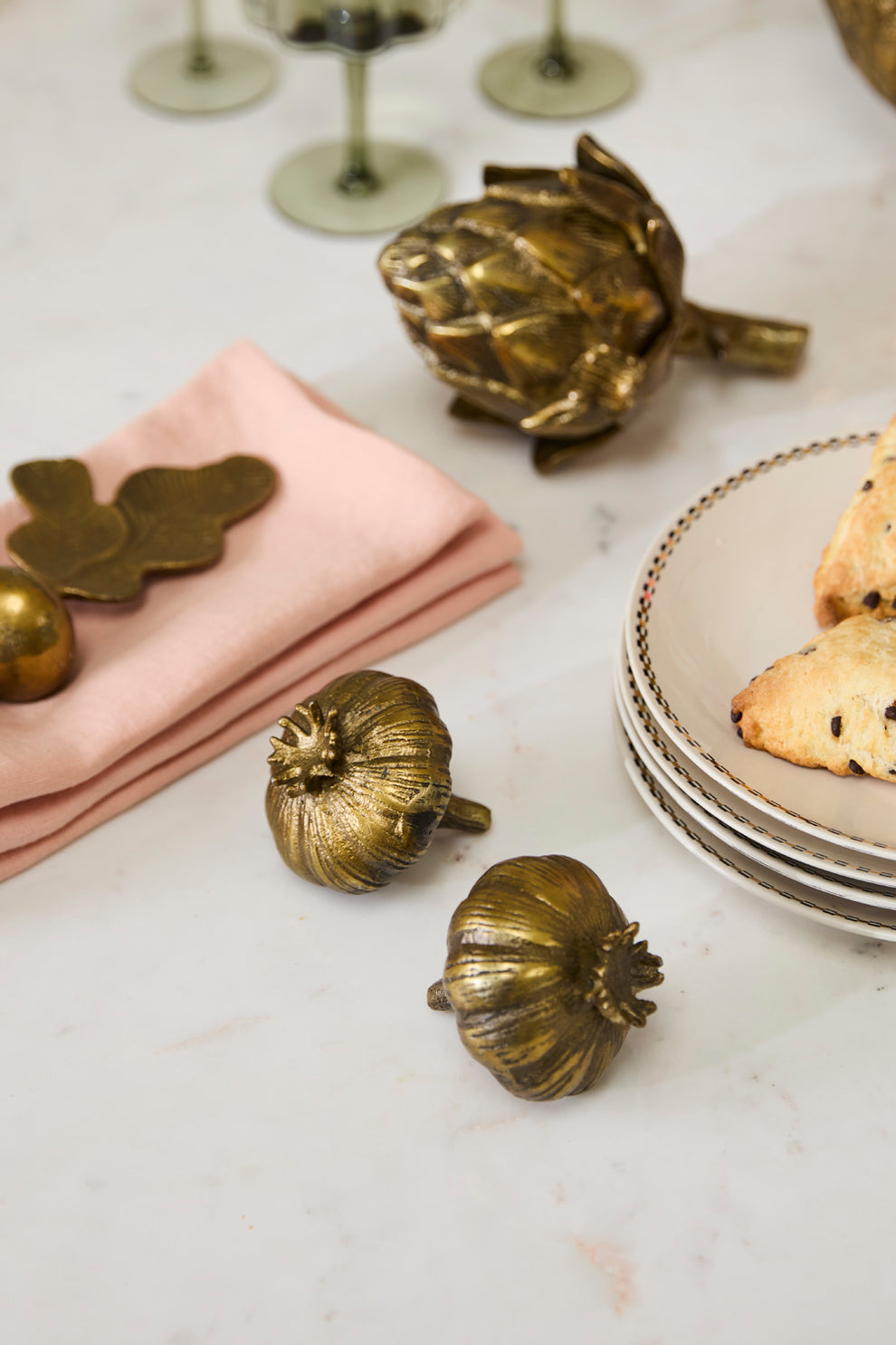 Gilded Veggies Set of 4 By Accent Decor | Stands | Modishstore - 6