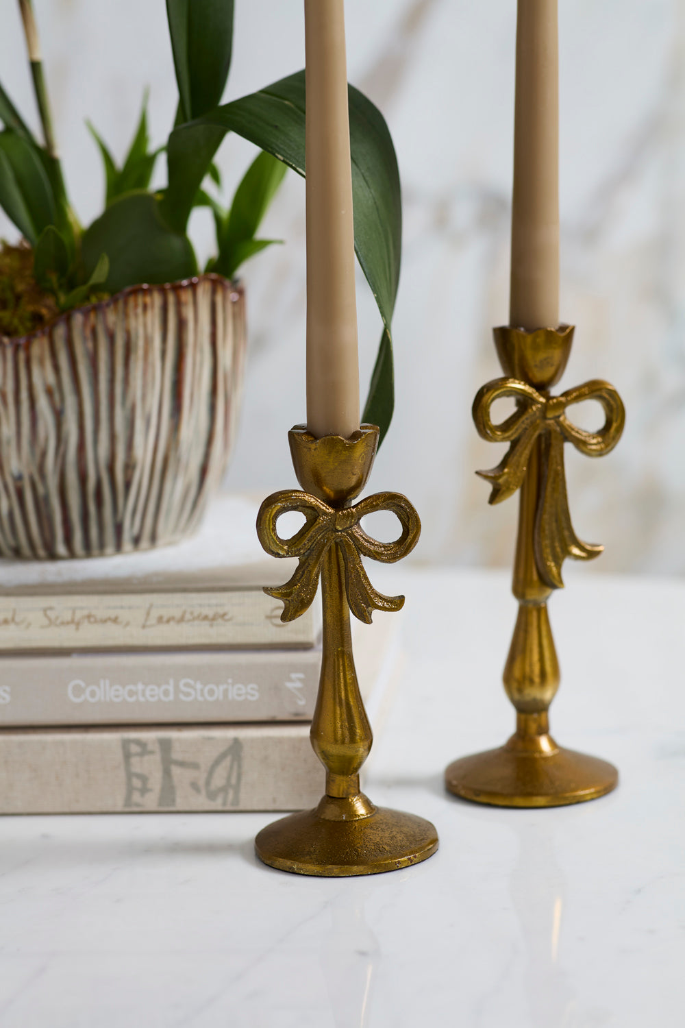 Bowtied Candleholder Set of 4 By Accent Decor | Candle Holders | Modishstore - 6