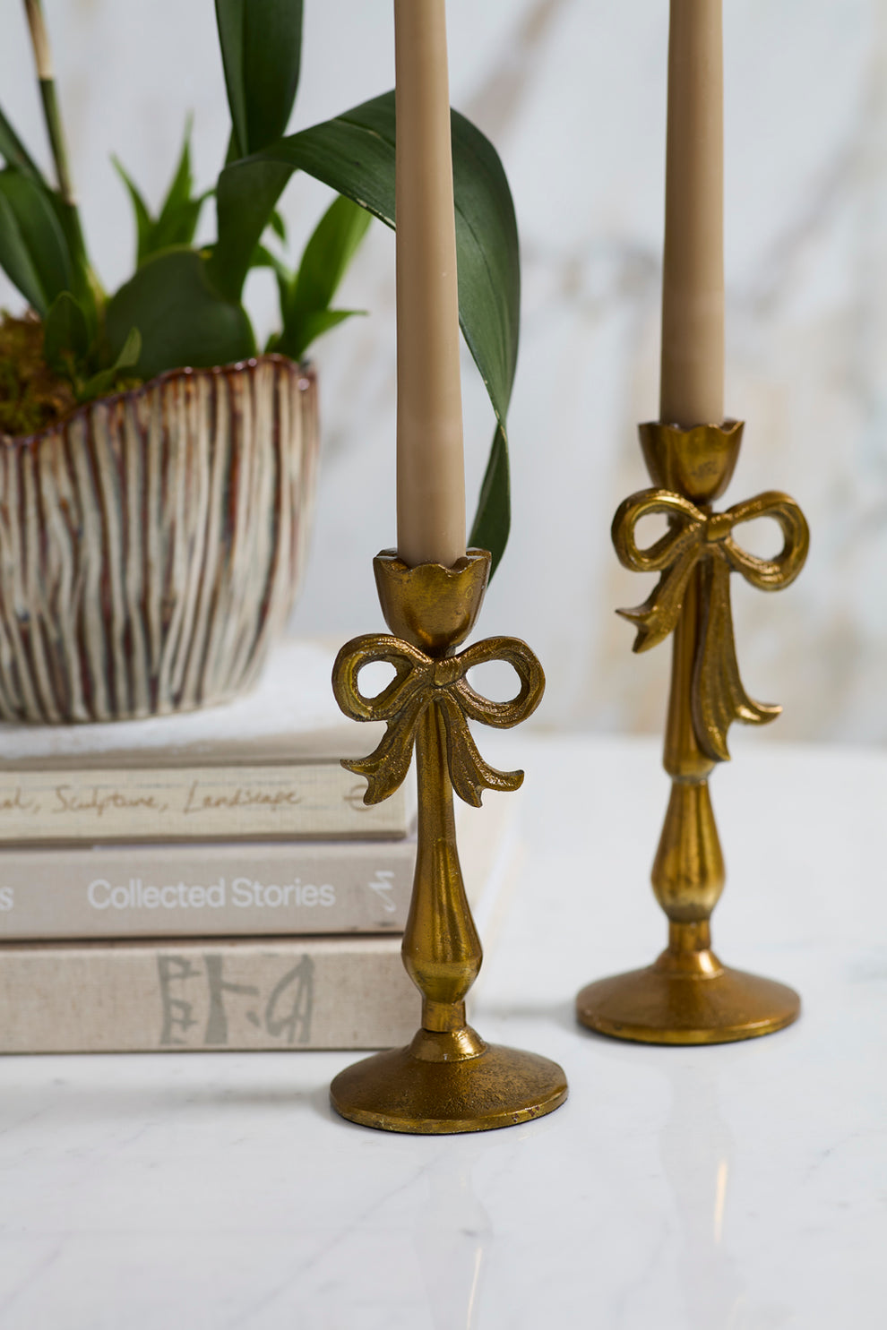 Bowtied Candleholder Set of 4 By Accent Decor | Candle Holders | Modishstore - 6