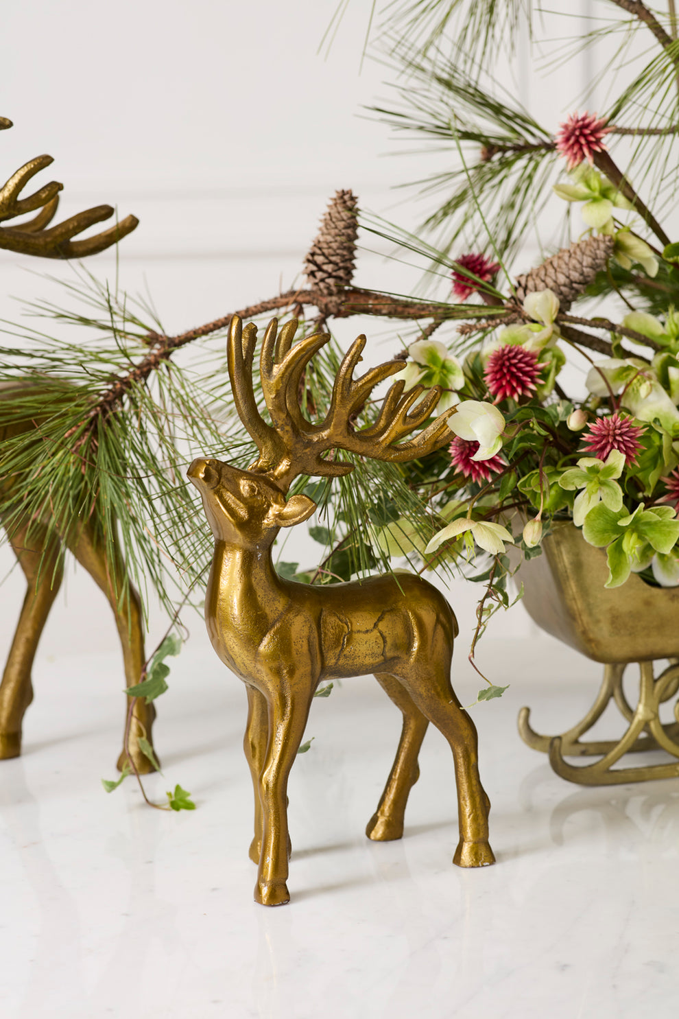 Winter Sleigh Deer By Accent Decor | Planters, Troughs & Cachepots | Modishstore - 5