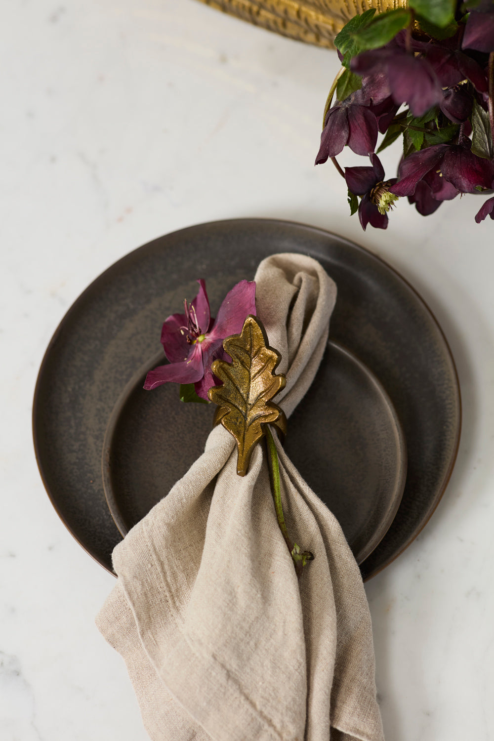 English Oak Napkin Ring Set of 8 By Accent Decor | Planters, Troughs & Cachepots | Modishstore - 6