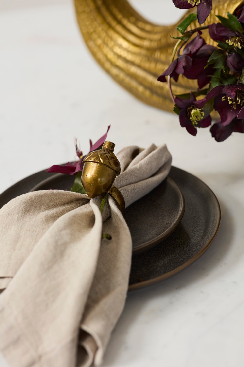 English Oak Napkin Ring Set of 8 By Accent Decor | Planters, Troughs & Cachepots | Modishstore - 9