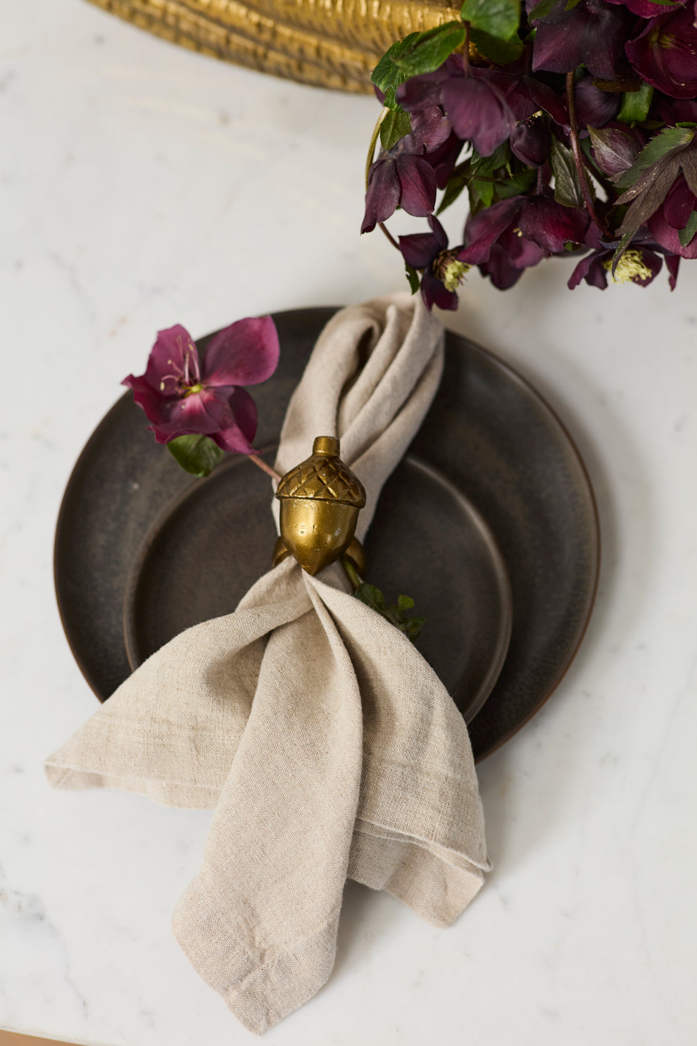 English Oak Napkin Ring Set of 8 By Accent Decor | Planters, Troughs & Cachepots | Modishstore - 8