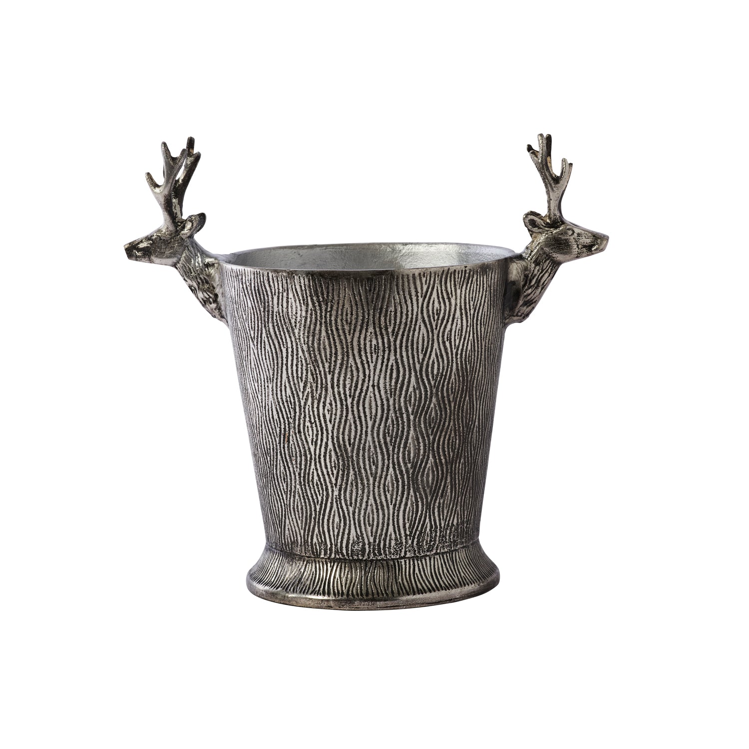 Silver Deer Bucket By Accent Decor | Planters, Troughs & Cachepots | Modishstore - 2