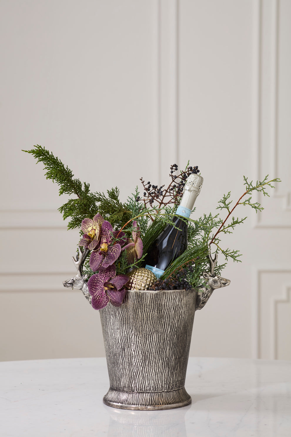 Silver Deer Bucket By Accent Decor | Planters, Troughs & Cachepots | Modishstore - 4