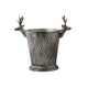 Silver Deer Bucket By Accent Decor | Planters, Troughs & Cachepots | Modishstore - 2 - Silver Deer Bucket By Accent Decor