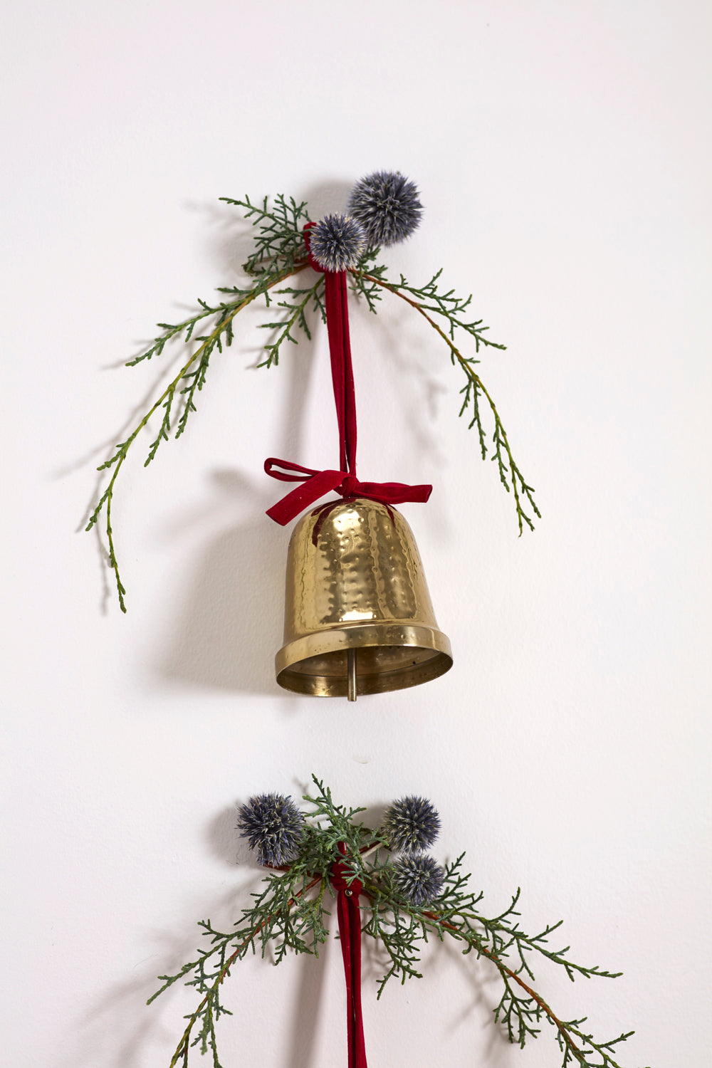 Velvet Bow Trimmed Bell Set of 4 By Accent Decor | Planters, Troughs & Cachepots | Modishstore - 5