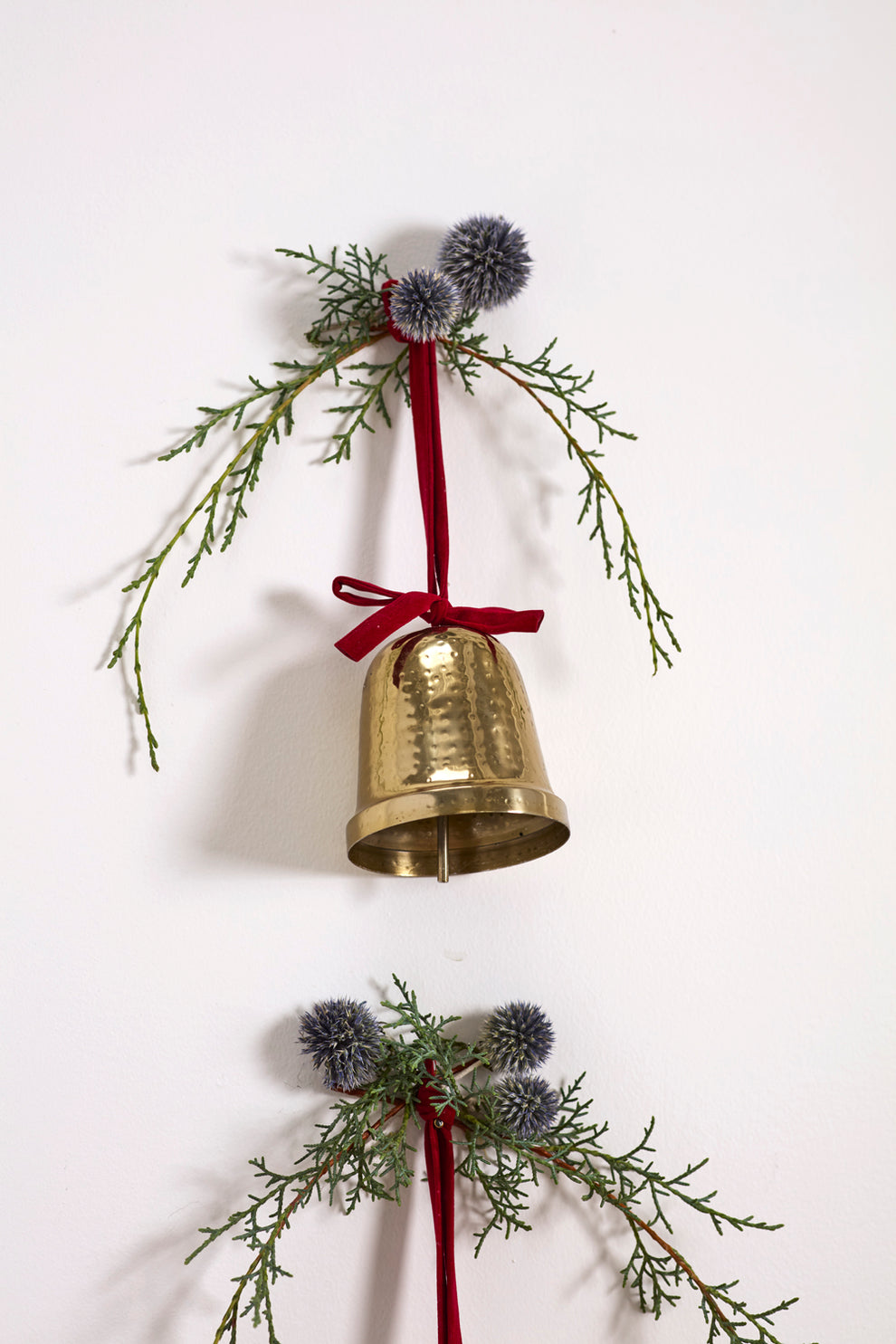 Velvet Bow Trimmed Bell Set of 4 By Accent Decor | Planters, Troughs & Cachepots | Modishstore - 5