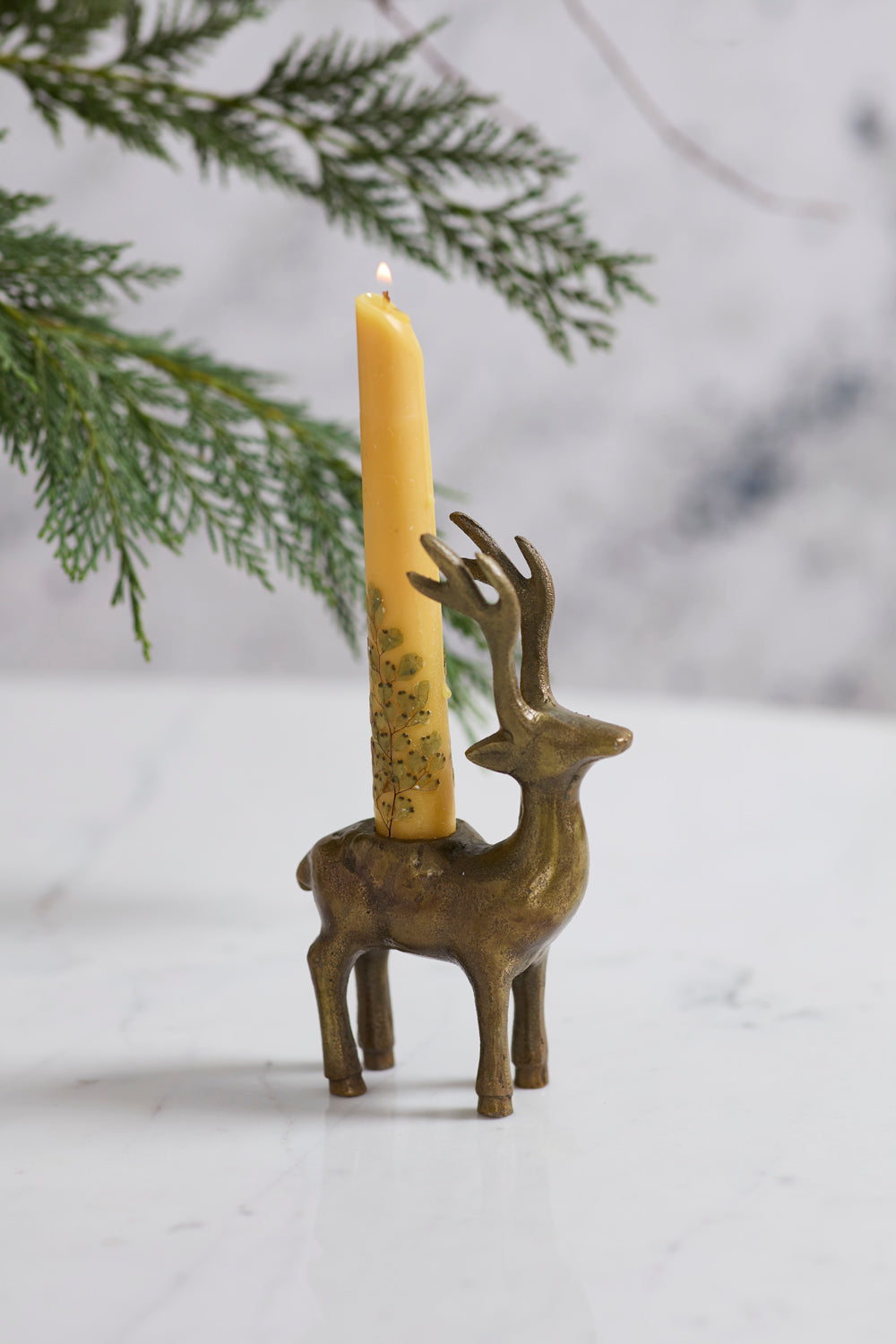 Winter Deer Candleholder Set of 4 By Accent Decor | Candle Holders | Modishstore - 4