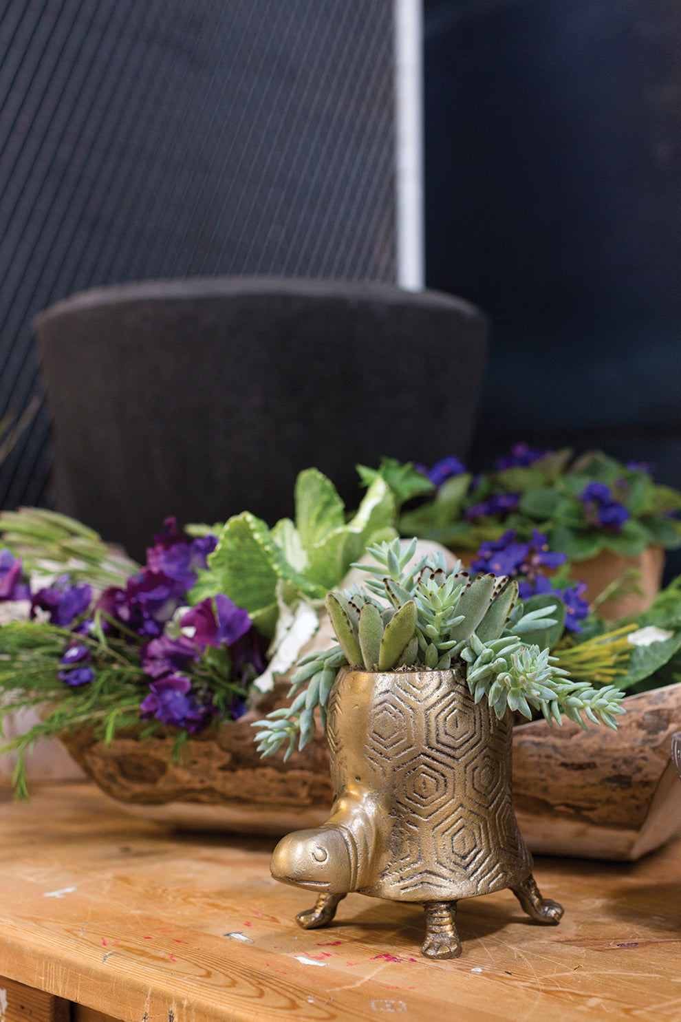 Tommie Turtle Pot Set of 2 By Accent Decor | Planters, Troughs & Cachepots | Modishstore - 10