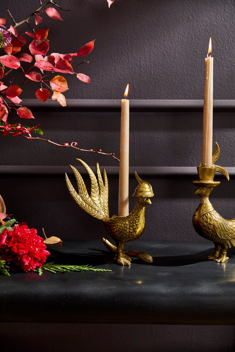 E+E Pheasant Candlestick Set of 2 By Accent Decor | Candle Holders | Modishstore - 6