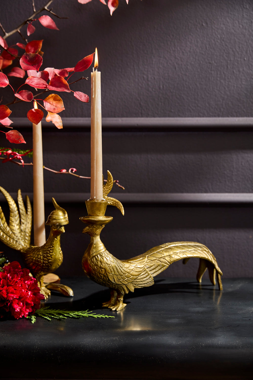 E+E Pheasant Candlestick Set of 2 By Accent Decor | Candle Holders | Modishstore - 4