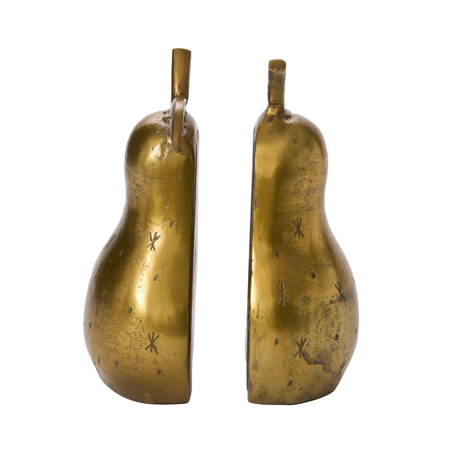 Golden Pear Bookend - Set of 2 By Accent Decor | Wall Decor | Modishstore - 2