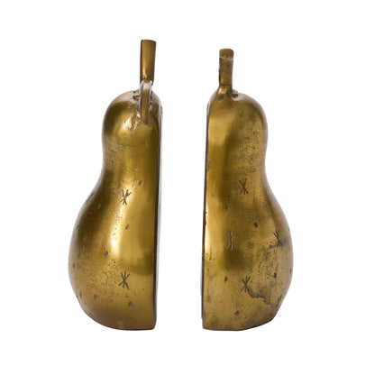 Golden Pear Bookend - Set of 2 By Accent Decor | Wall Decor | Modishstore - 2