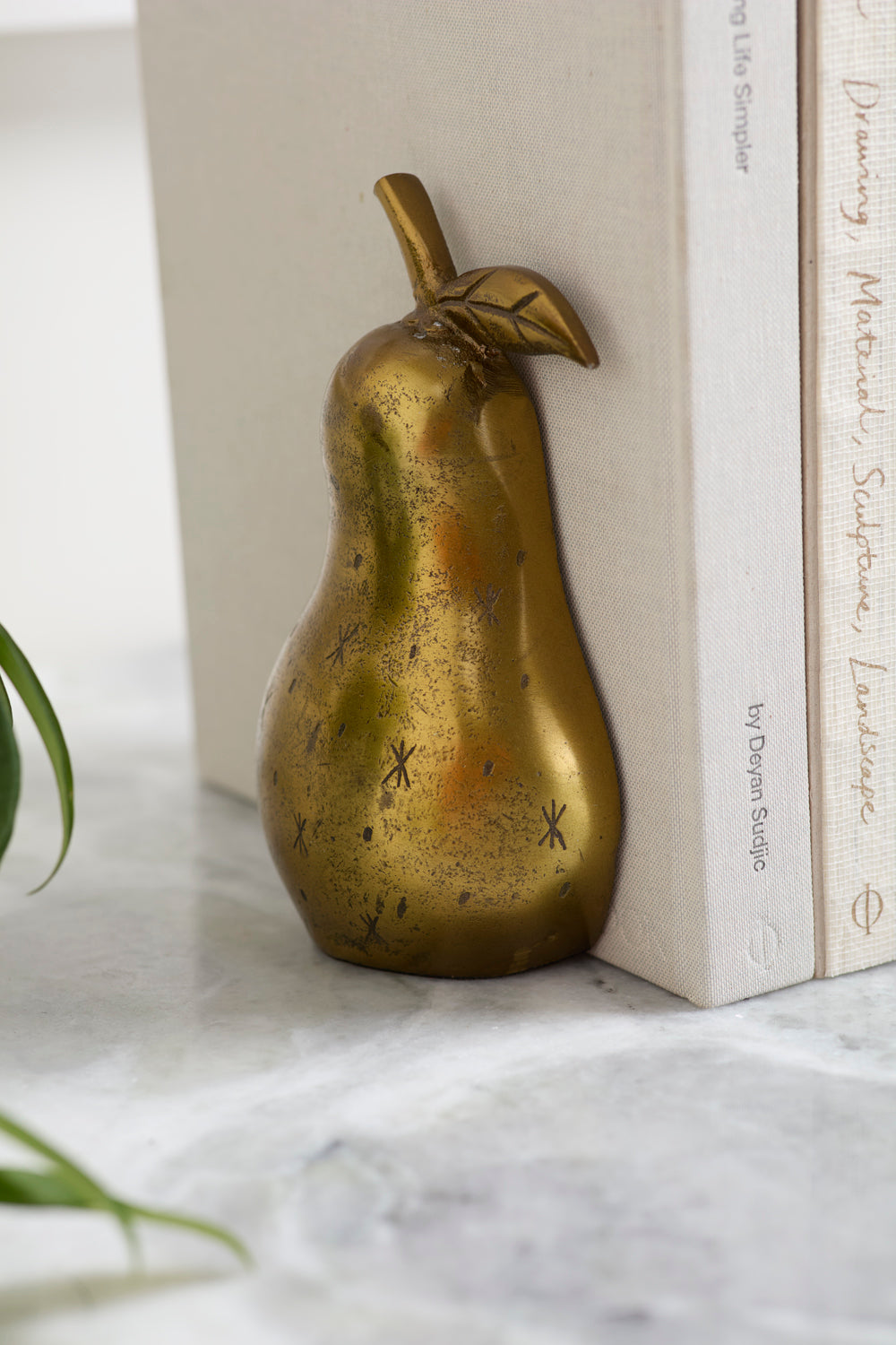 Golden Pear Bookend - Set of 2 By Accent Decor | Wall Decor | Modishstore - 5