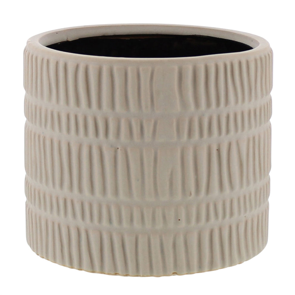 Moto Cachepot, Ceramic - Large - Matte White Set Of 4 By HomArt | Planters, Troughs & Cachepots | Modishstore - 3