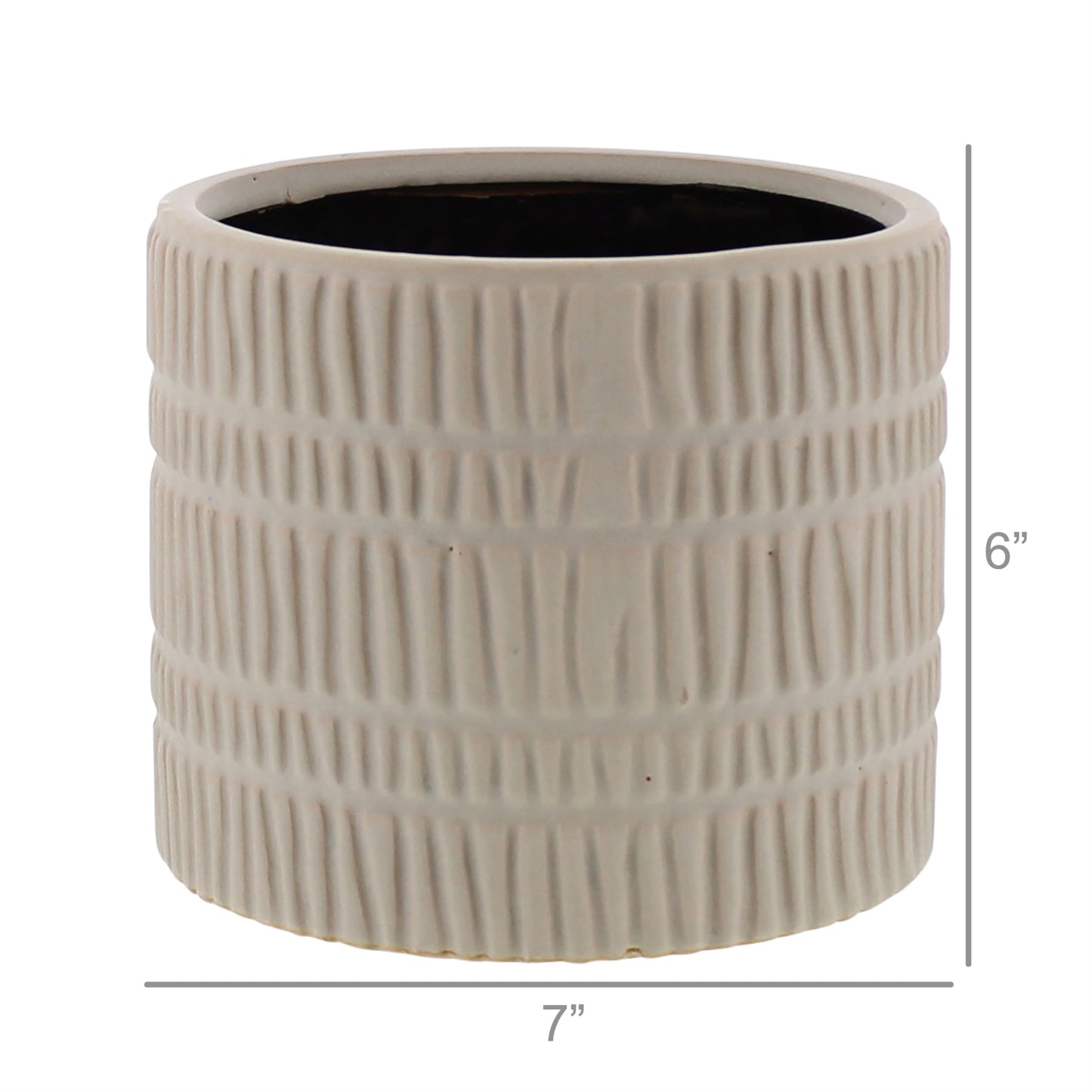 Moto Cachepot, Ceramic - Large - Matte White Set Of 4 By HomArt | Planters, Troughs & Cachepots | Modishstore - 4