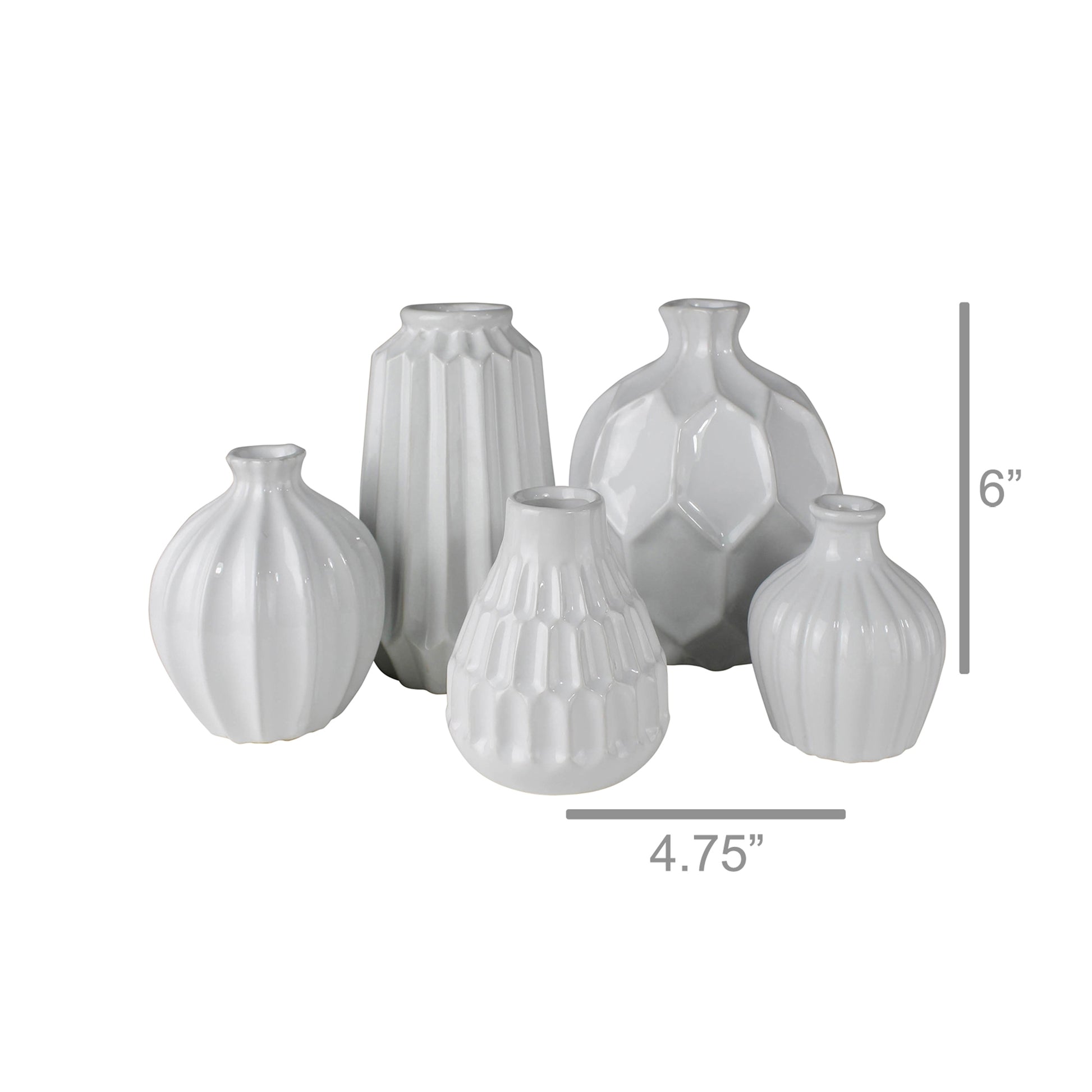 Cinc Vases, Ceramic - Set of 10 By HomArt | Vases | Modishstore - 2