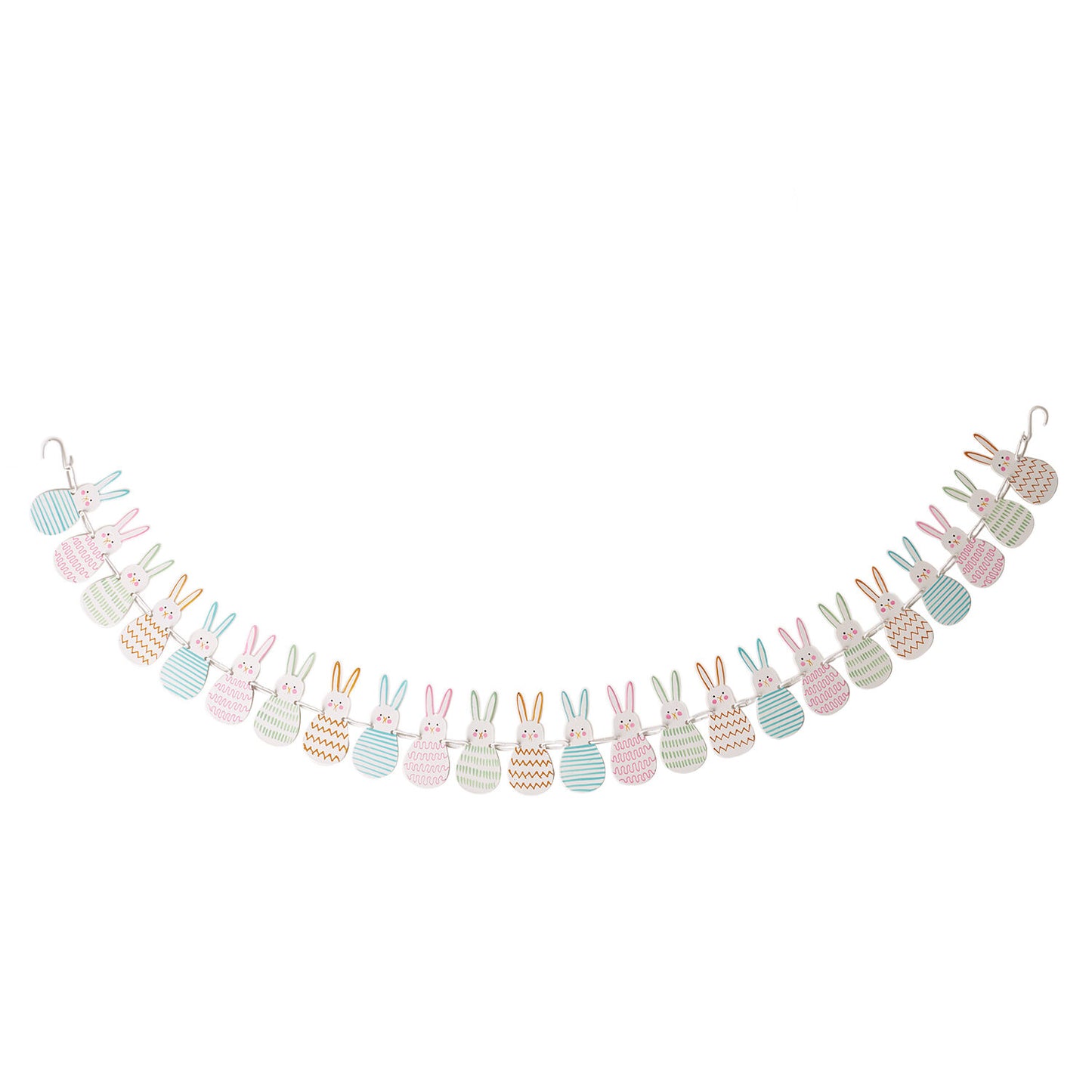 Pastel Bunny Garland Set of 2 By Accent Decor | Garland & Wreath | Modishstore - 2