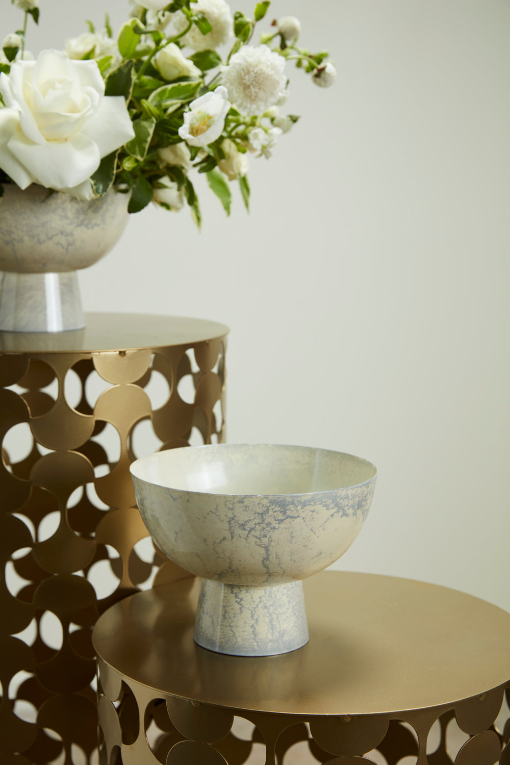 Isabella Compote Set of 4 By Accent Decor | Planters, Troughs & Cachepots | Modishstore - 4