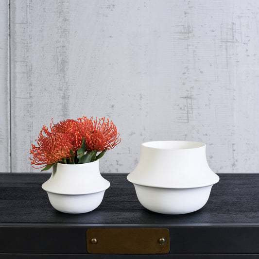 Vita Vase - Large - Matte White Set Of 4 By HomArt | Vases | Modishstore