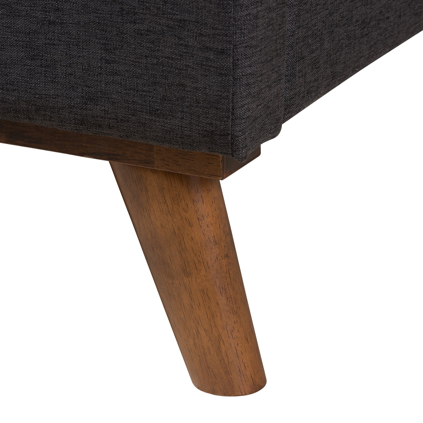 Baxton Studio Valencia Mid-Century Modern Dark Grey Fabric Upholstered Full Size 2-Piece Bedroom Set | Beds | Modishstore - 8