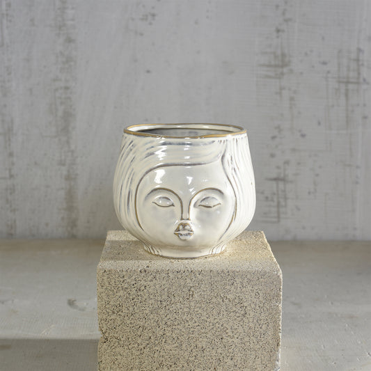 Pucker Up Ceramic Vase - Fancy White Set Of 4 By HomArt | Vases | Modishstore