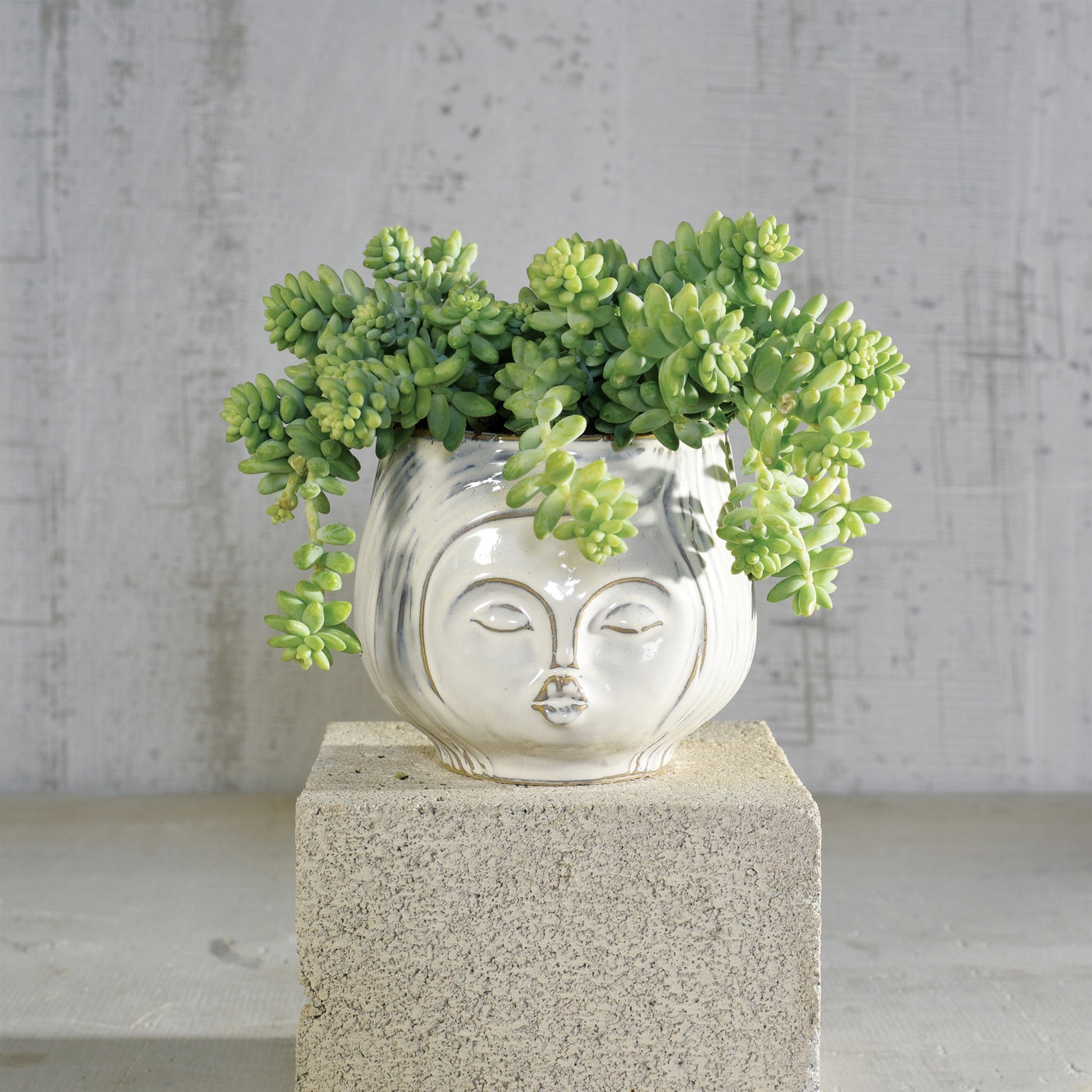Pucker Up Ceramic Vase - Fancy White Set Of 4 By HomArt | Vases | Modishstore - 2