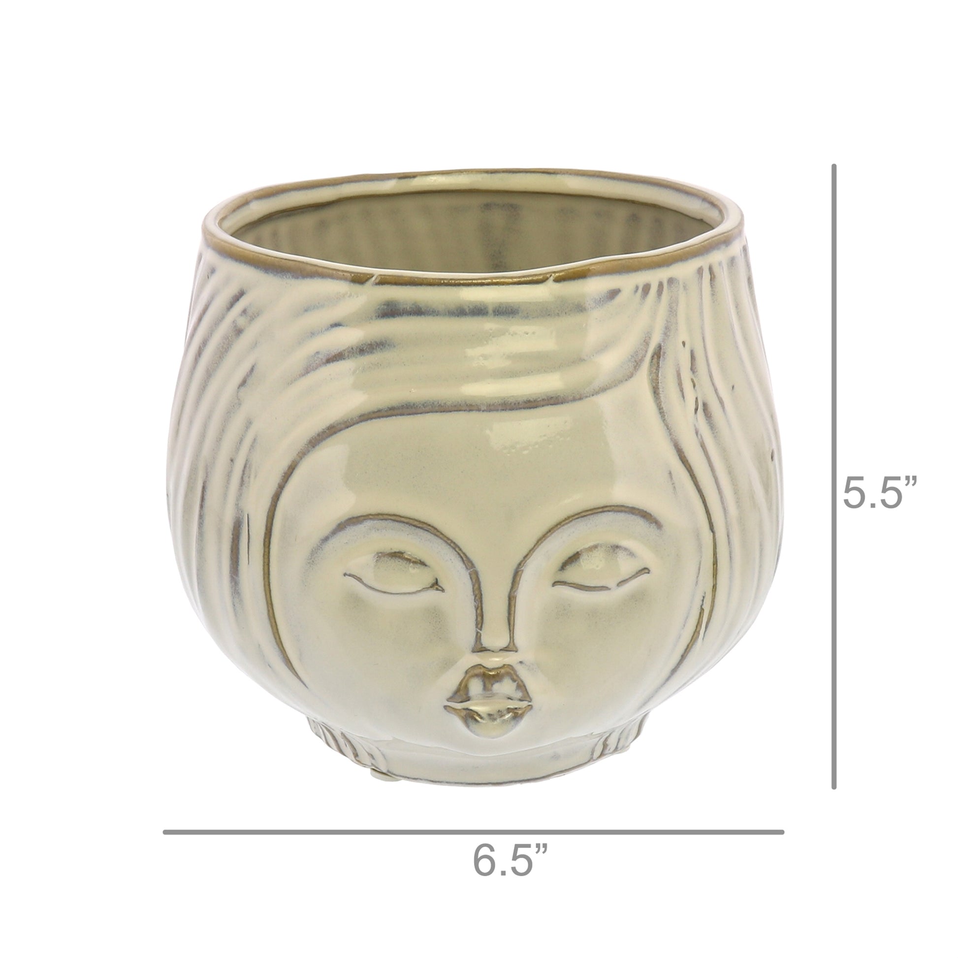 Pucker Up Ceramic Vase - Fancy White Set Of 4 By HomArt | Vases | Modishstore - 4